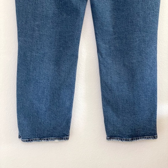 Agolde Kye Mid Rise Straight Crop Jean Distressed Stretch Denim Notion Wash 33 - Picture 11 of 16